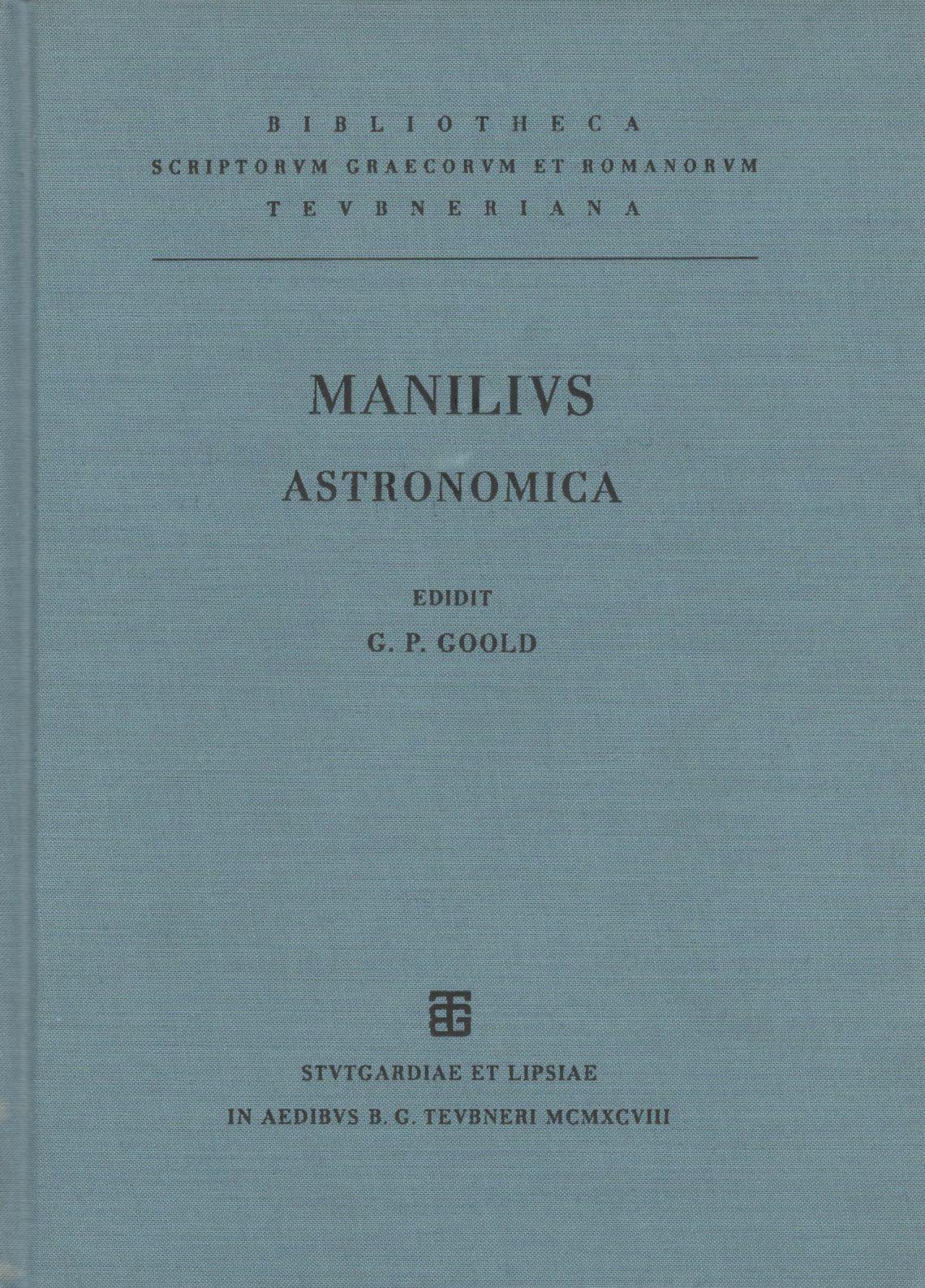M. MANILII ASTRONOMICA