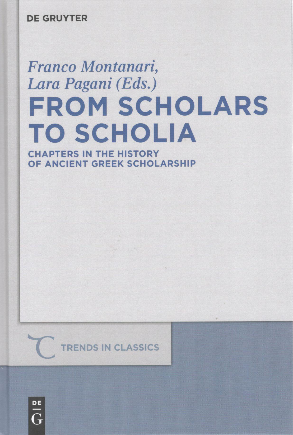 FROM SCHOLARS TO SCHOLIA