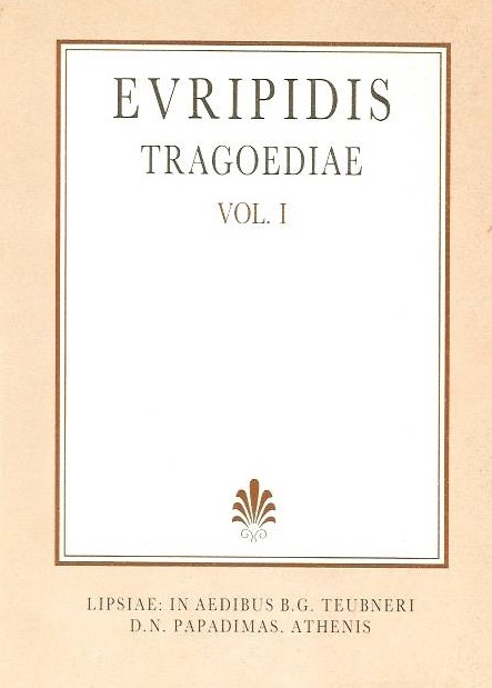 Evripidis, Τragoediae, Vol. I [Ευριπίδου, Τραγωδίαι, τ. Α']