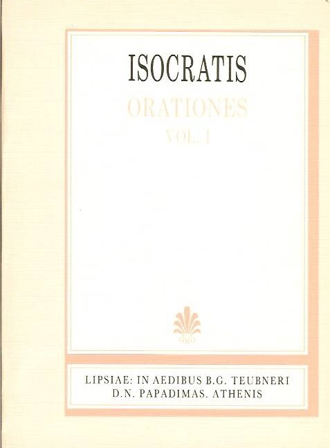 Isocratis, Orationes, Vol. I, [Ισοκράτους, Λόγοι, τ. Α']