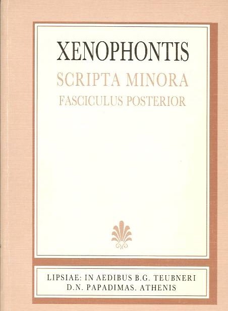 Xenophontis, Scripta minora, Fasc. II, [Ξενοφώντος, Έργα ελάσσονα, τ. 2]