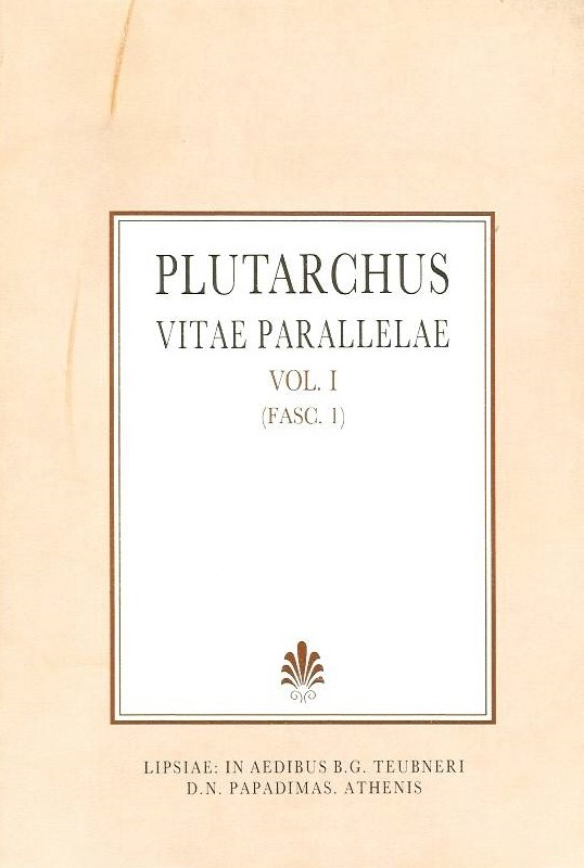 Plutarchi, Vitae Parallelae, Vol. I, (Fasc. 1), [Πλουτάρχου, Βίοι Παράλληλοι, τ. Α', (τεύχ. 1)]