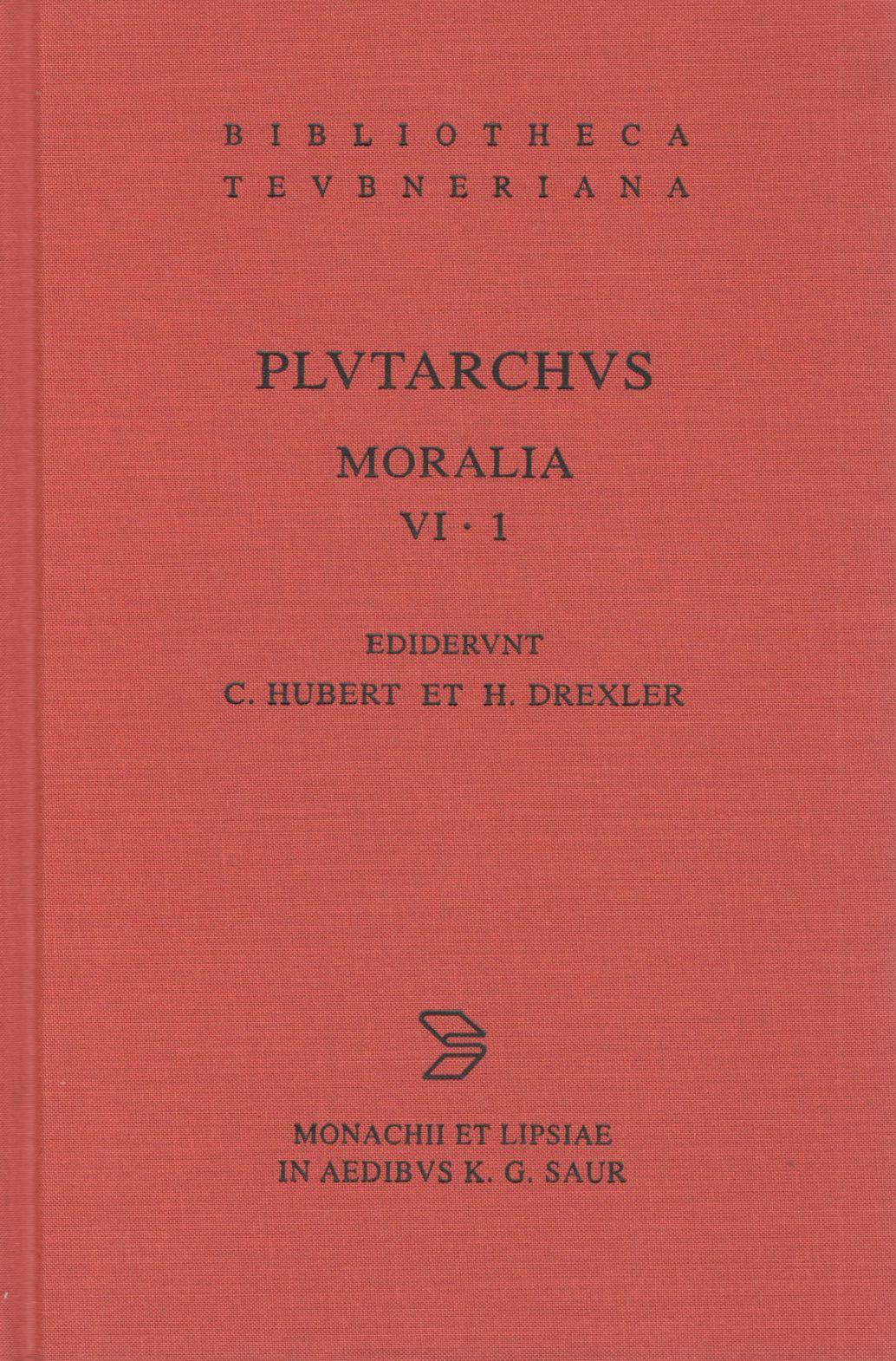 PLUTARCHI MORALIA VOL. VI/FASC. 1