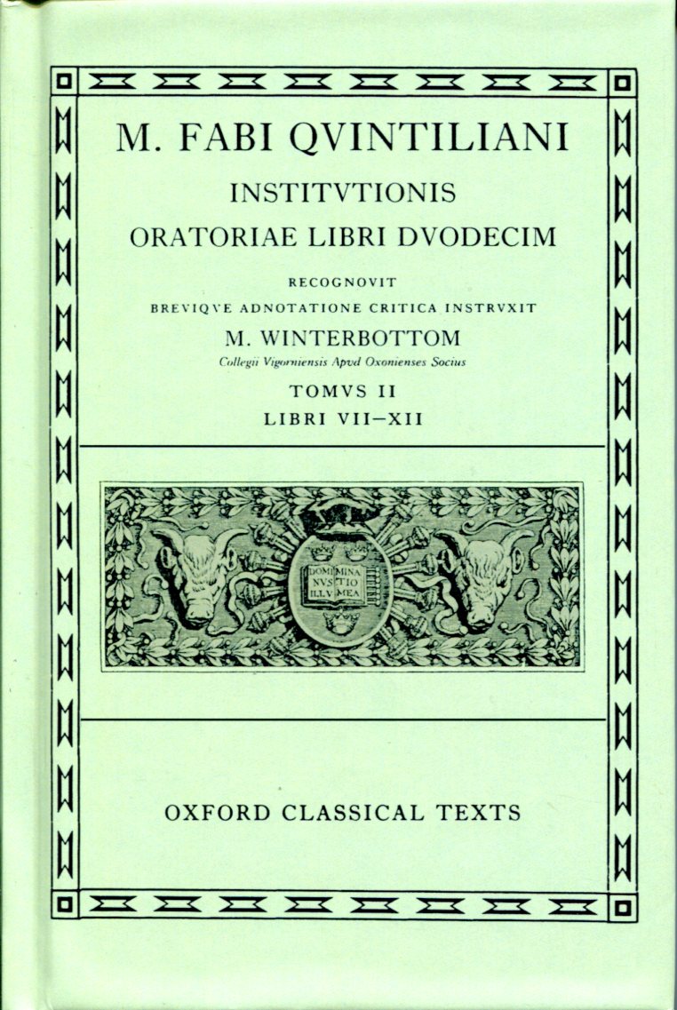 QUINTILIAN INSTITUTIONIS ORATORIAE VOL. II