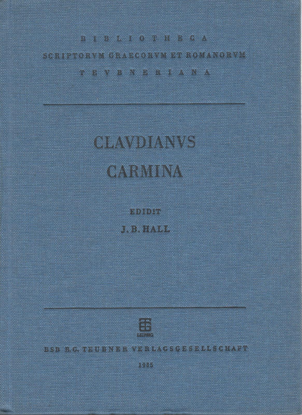 CLAUDII CLAUDIANI CARMINA