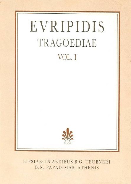 EVRIPIDIS, TRAGOEDIAE, VOL. I ΕΥΡΙΠΙΔΟΥ, ΤΡΑΓΩΔΙΑΙ, Τ. Α