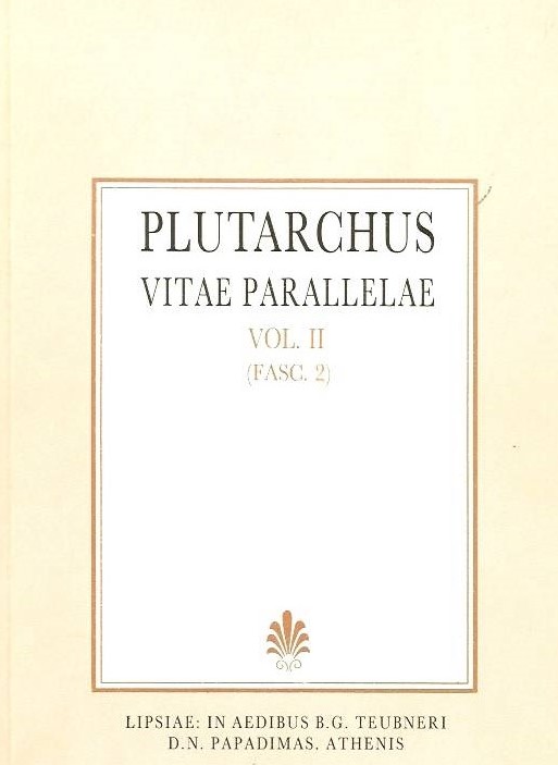 PLUTARCHI, VITAE PARALLELAE, VOL. II, (FASC. 2), ΠΛΟΥΤΑΡΧΟΥ, ΒΙΟΙ ΠΑΡΑΛΛΗΛΟΙ, Τ. Β
